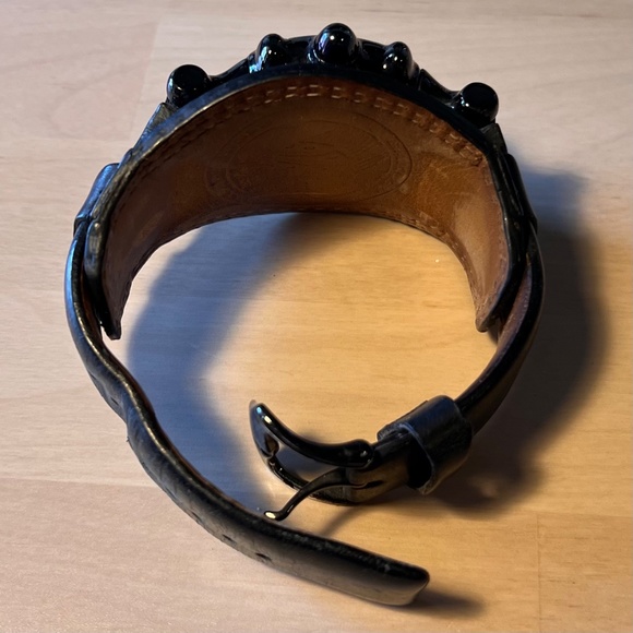 OAKLEY Watch - Saddleback - Black Leather/Stealth Black - Picture 5 of 5